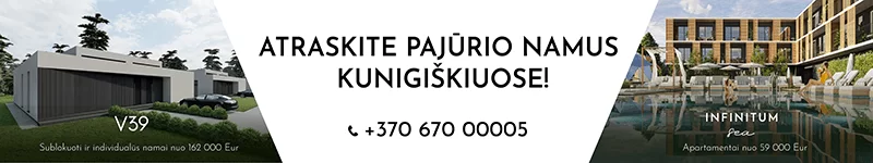 Neue Wohnungen und Häuser in Palanga zu verkaufen