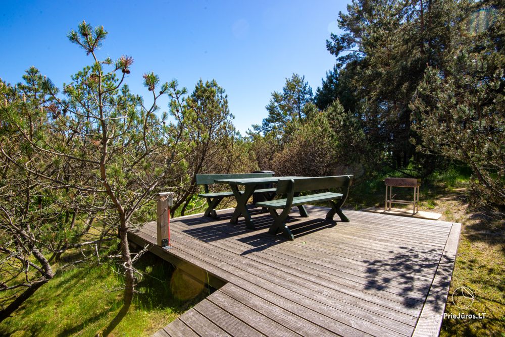 Ferienwohnungen mit Sauna, Schwimmbad in Nida, neben dem Kiefernwald