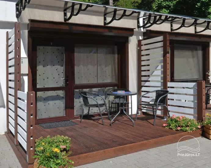 Mini Ferienwohnung - Studio zu vermieten in Nida Zentrum. Separater Eingang, Terrasse