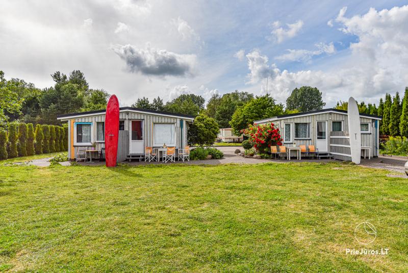 Ferienhütten, Wohnwagen, Platz für Zelte und Wohnmobile in Sventoji - Camping Kapitonas