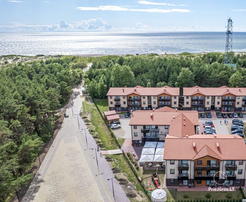 Apartmentkomplex und Restaurant Lagūna in Sventoji in unmittelbarer Nähe zum Meer