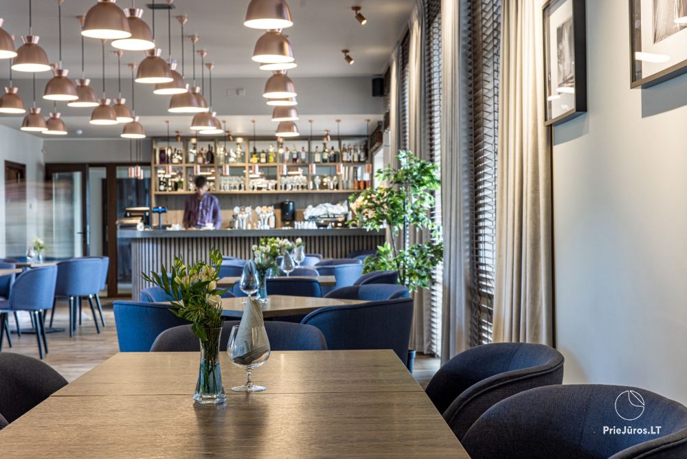 Apartmentkomplex und Restaurant Lagūna in Sventoji in unmittelbarer Nähe zum Meer