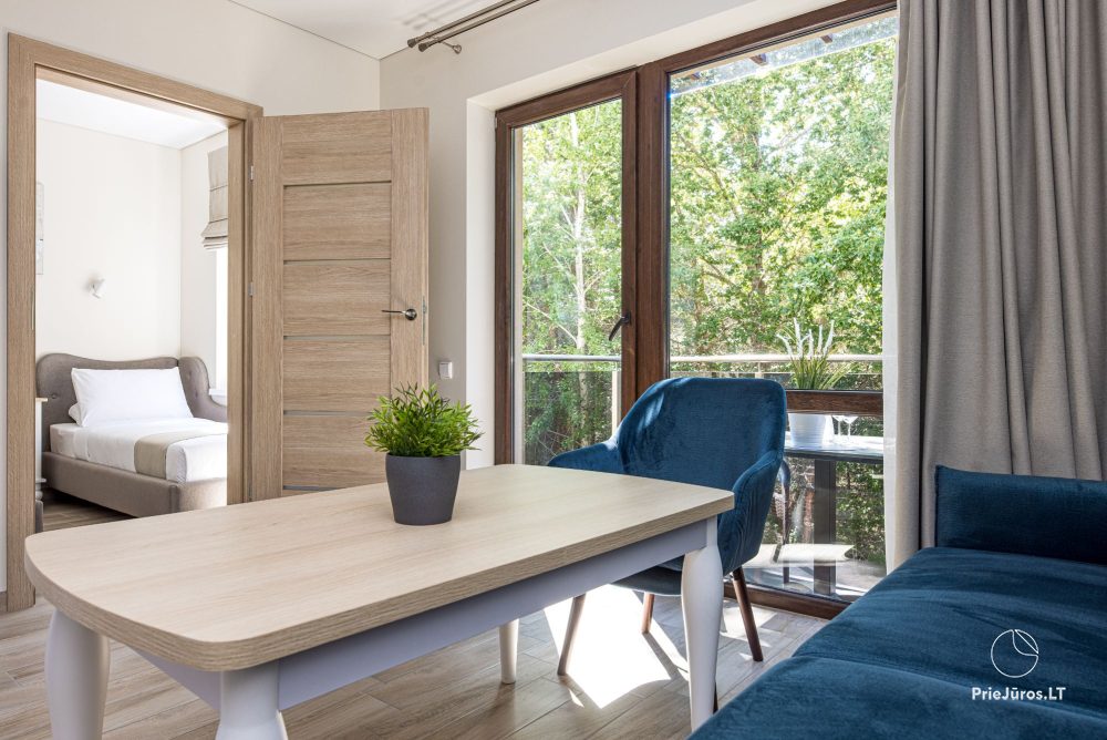 Apartmentkomplex und Restaurant Lagūna in Sventoji in unmittelbarer Nähe zum Meer