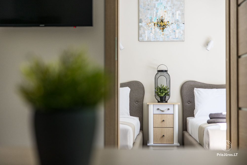 Apartmentkomplex und Restaurant Lagūna in Sventoji in unmittelbarer Nähe zum Meer