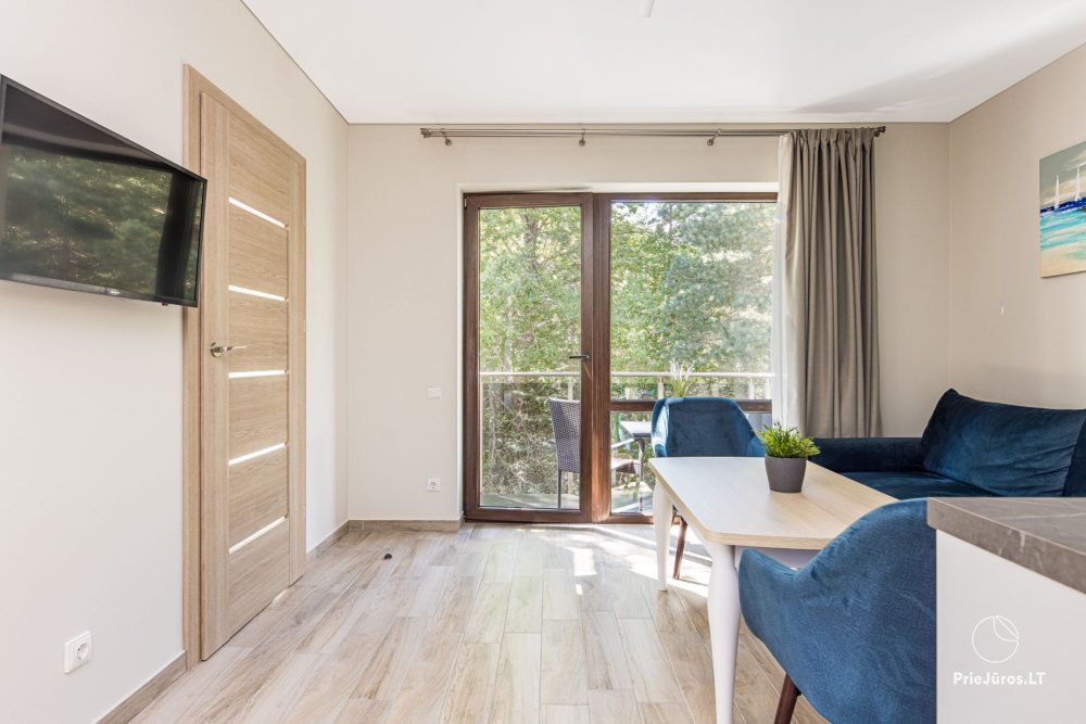 Apartmentkomplex und Restaurant Lagūna in Sventoji in unmittelbarer Nähe zum Meer