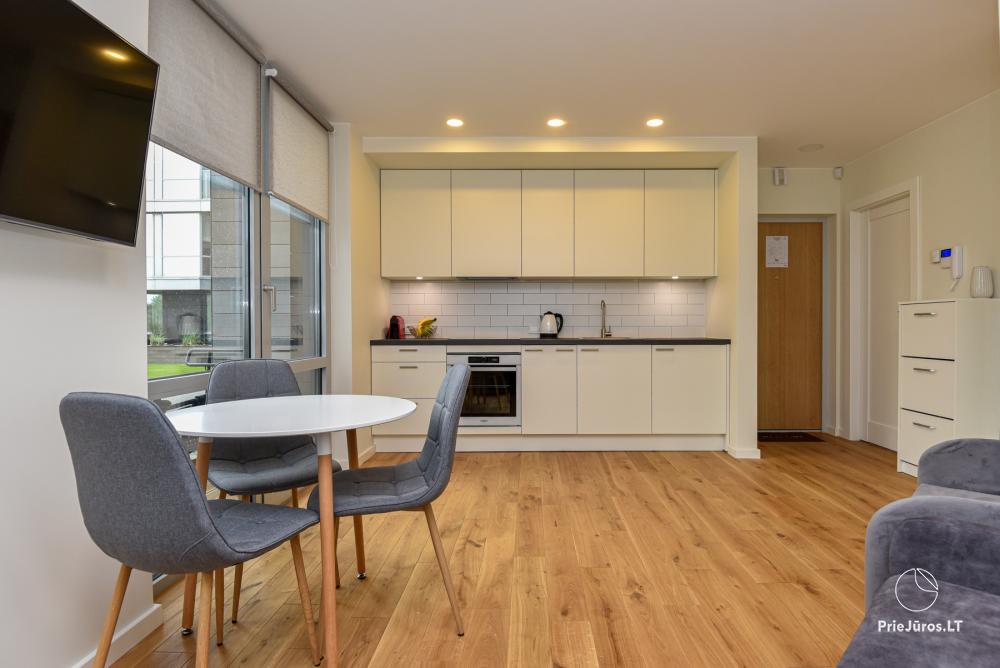 Neue Einzimmerwohnung mit Terrasse zu vermieten in Sventoji