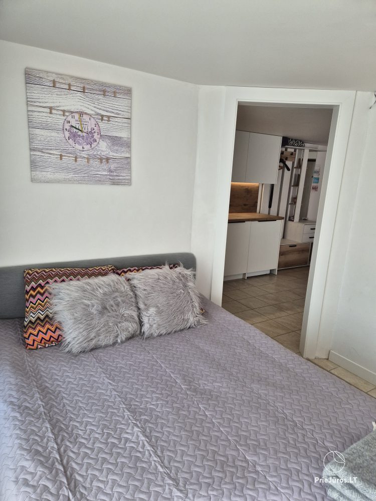 Wohnung mit Balkon und Terrasse im Zentrum von Sventoji zu vermieten