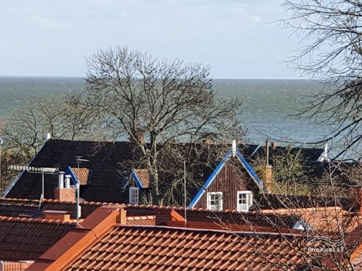 Wohnung Sana im Zentrum von Nida mit großem Balkon (6 Meter) mit Blick auf die Kurische Lagune