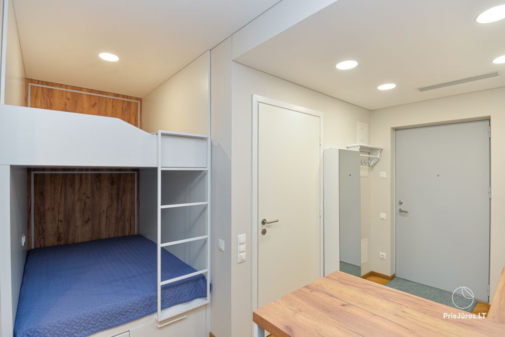 Vermietung einer gemütlichen Einzimmerwohnung in Juodkrantė mit Sauna