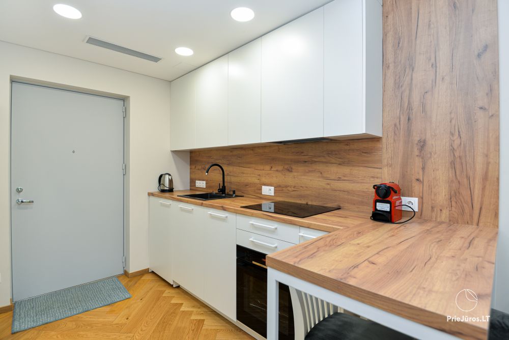 Vermietung einer gemütlichen Einzimmerwohnung in Juodkrantė mit Sauna