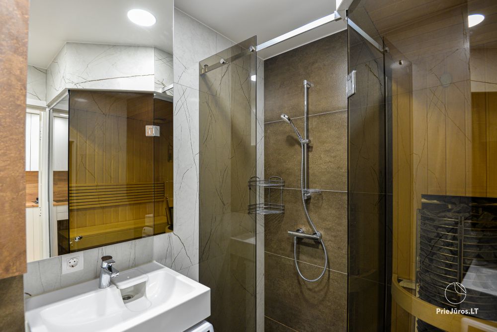 Vermietung einer gemütlichen Einzimmerwohnung in Juodkrantė mit Sauna