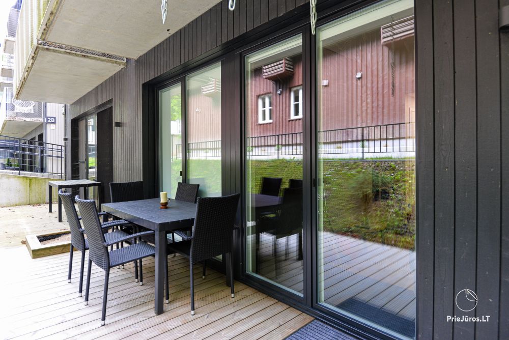 Vermietung einer gemütlichen Einzimmerwohnung in Juodkrantė mit Sauna