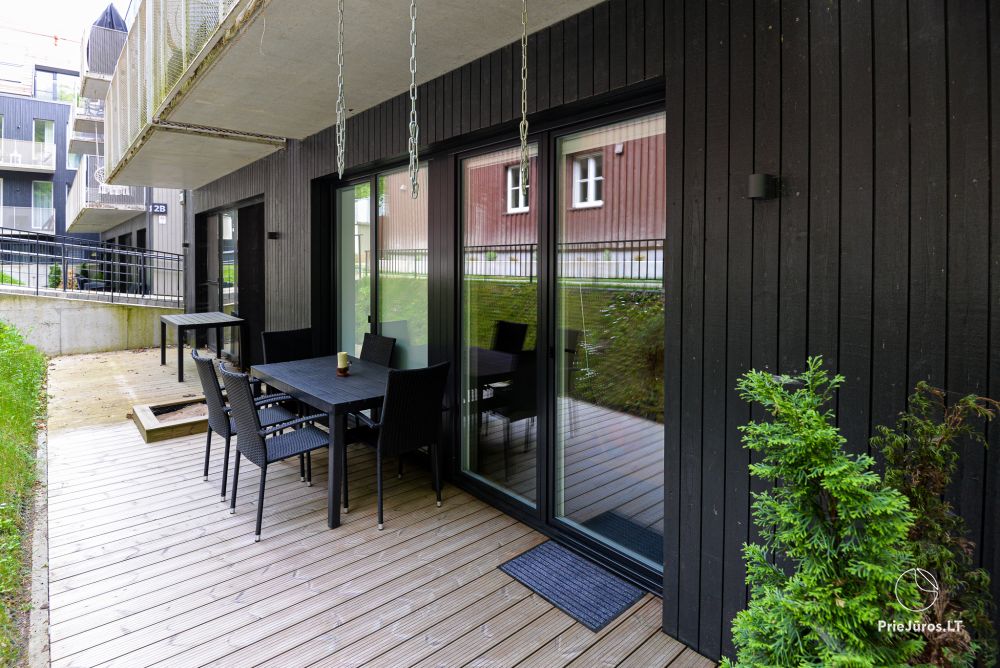 Vermietung einer gemütlichen Einzimmerwohnung in Juodkrantė mit Sauna