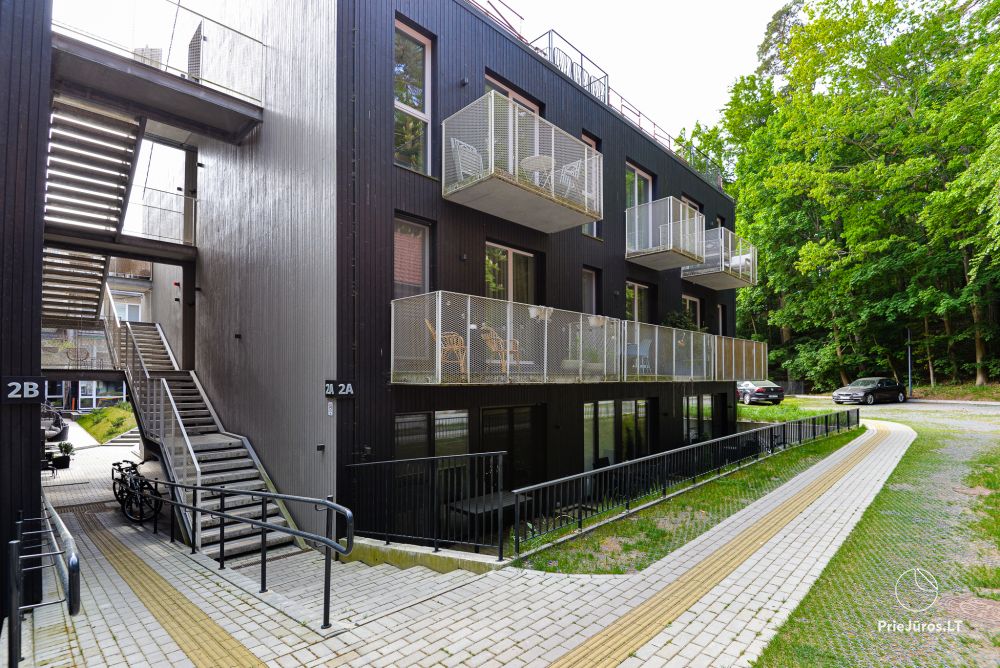Vermietung einer gemütlichen Einzimmerwohnung in Juodkrantė mit Sauna