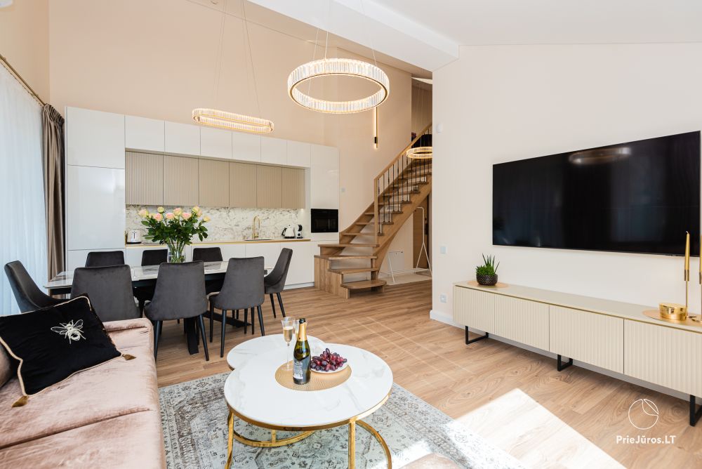 Neue, geräumige J&D Apartment in Palanga in der Nähe eines Pinienwaldes, 400 m vom Meer entfernt