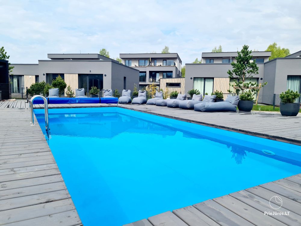 Sakai Home - Mano jūra 2, Kunigiškiai – Apartments mit Terrasse und Innenhof, Anlage mit Pool