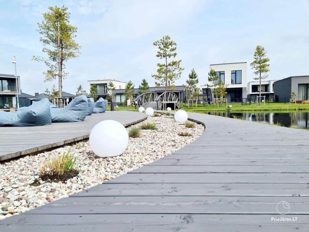 Ferienhaus „Light Home“ - Mano jūra 1, Kunigiškiai – mit Terrasse, Hof neben beheiztem Pool, Whirlpool