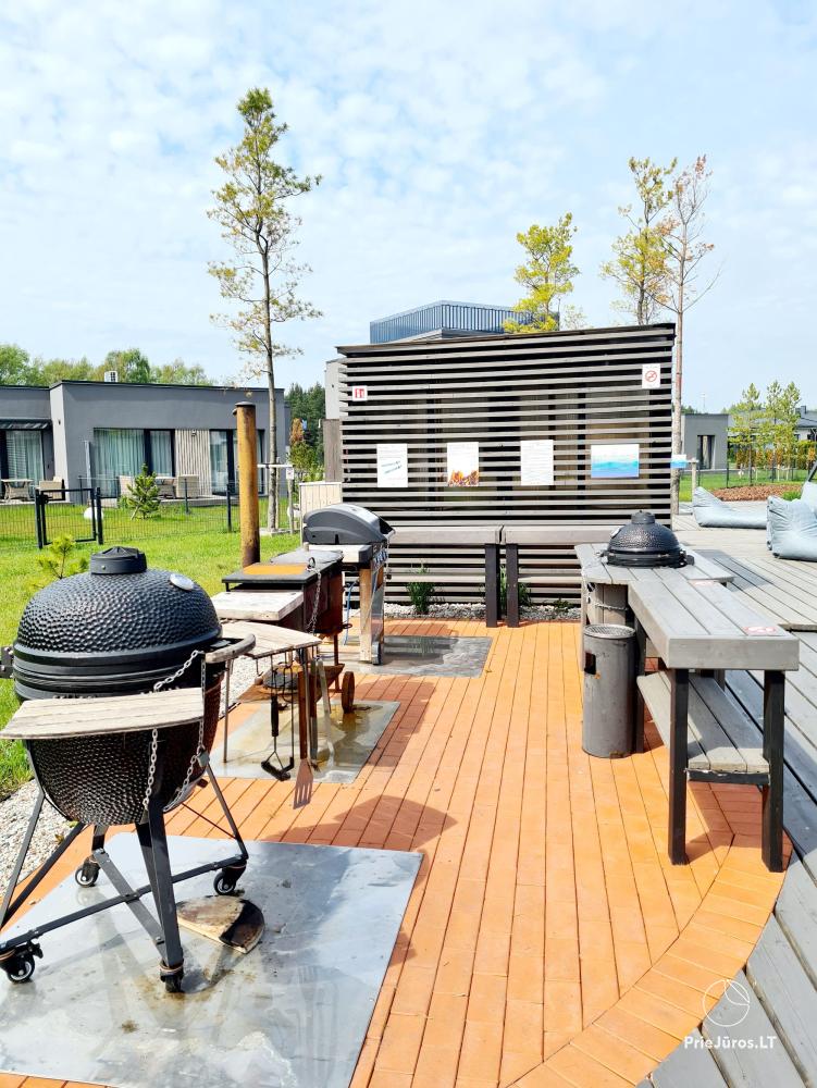 Ferienhaus „Light Home“ - Mano jūra 1, Kunigiškiai – mit Terrasse, Hof neben beheiztem Pool, Whirlpool