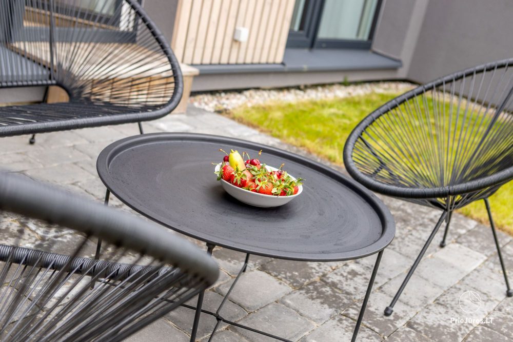 Ferienhaus „Light Home“ - Mano jūra 1, Kunigiškiai – mit Terrasse, Hof neben beheiztem Pool, Whirlpool