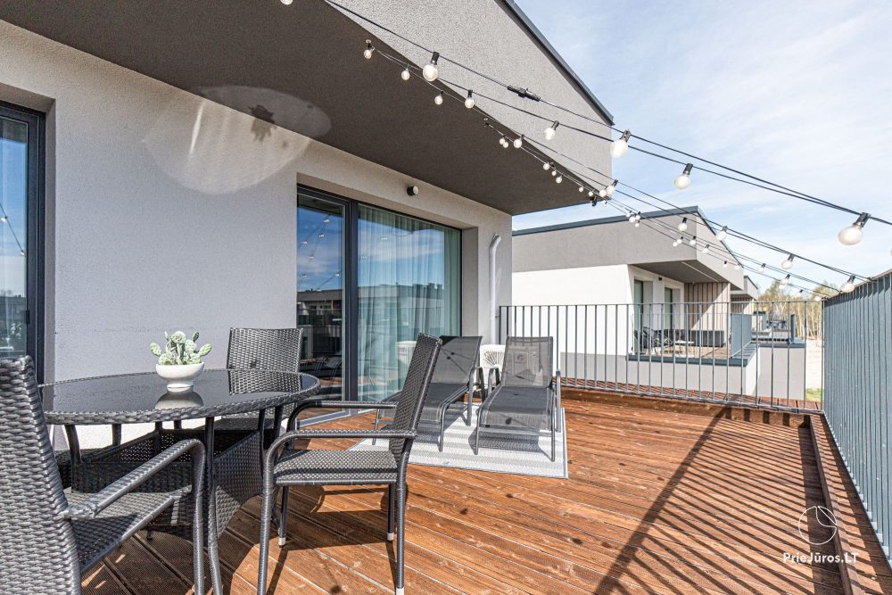 Odri Home - Mano jūra 2, Kunigiškiai – Apartments mit großer Terrasse, Sonnenliegen