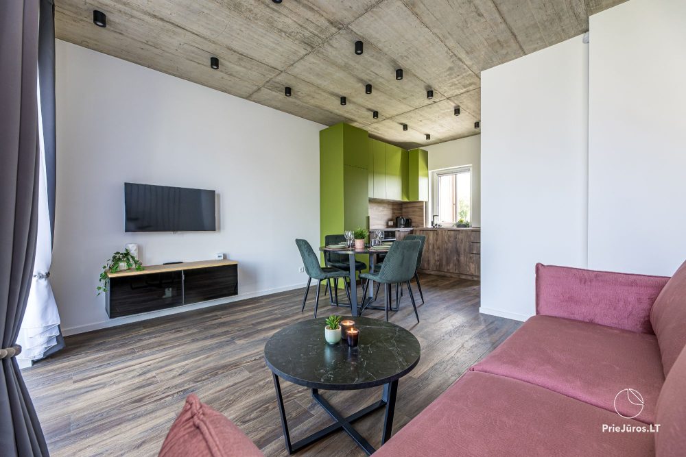 Jūržolė Home twins 1-2 – Kunigiškiai – zwei Sechs-Personen-Ferienhäuser mit Pool im Hof, Meer 600m