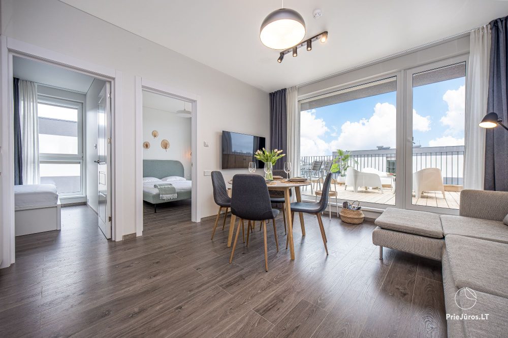 Kopa home – Mein Meer 2, Kunigiškiai. 2-Zimmer-Apartments mit Terrasse, Komplex mit Pool, Unterhaltung