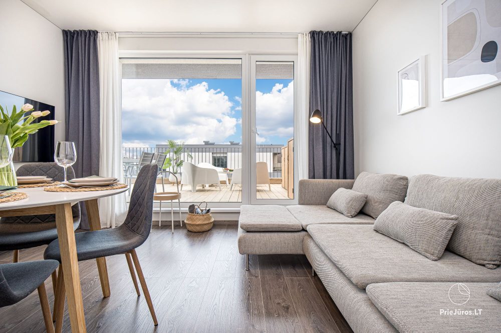Kopa home – Mein Meer 2, Kunigiškiai. 2-Zimmer-Apartments mit Terrasse, Komplex mit Pool, Unterhaltung