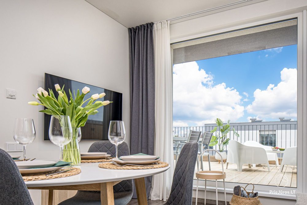 Kopa home – Mein Meer 2, Kunigiškiai. 2-Zimmer-Apartments mit Terrasse, Komplex mit Pool, Unterhaltung