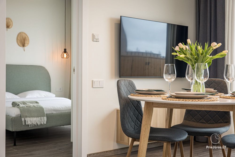 Kopa home – Mein Meer 2, Kunigiškiai. 2-Zimmer-Apartments mit Terrasse, Komplex mit Pool, Unterhaltung
