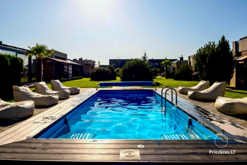 Sea Garden - Ferienhaus mit beheiztem Pool in Kunigiskiai