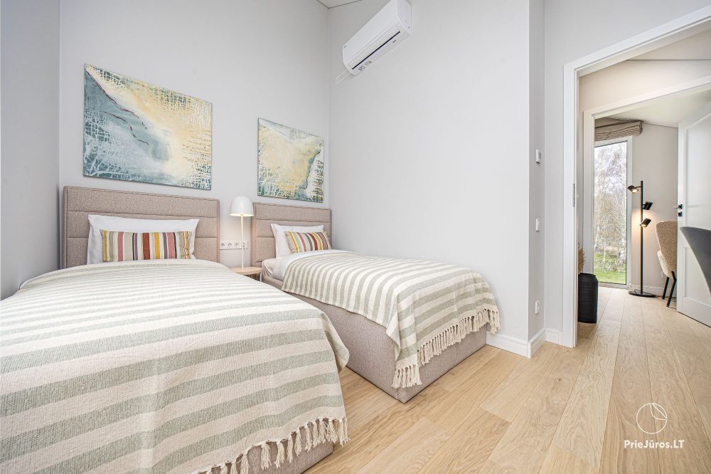 Fabula home - Monciškės - 2-Zimmer, geräumiges Cottage mit Terrasse für vier Personen im neuen J7 Beržas-Komplex mit Pools, Saunen und Grill