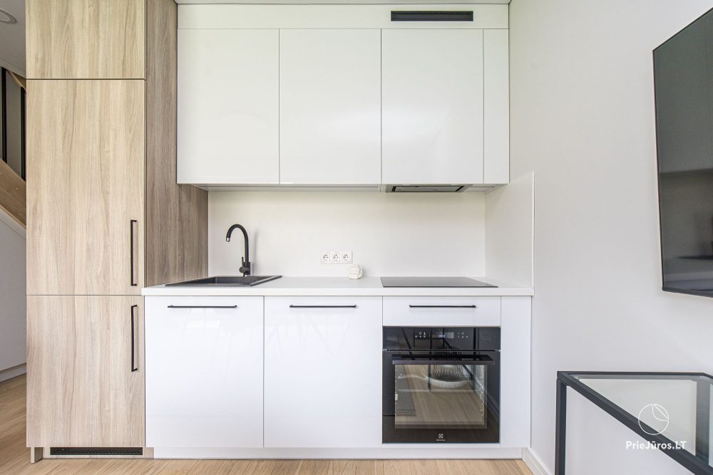 Fabula home - Monciškės - 2-Zimmer, geräumiges Cottage mit Terrasse für vier Personen im neuen J7 Beržas-Komplex mit Pools, Saunen und Grill