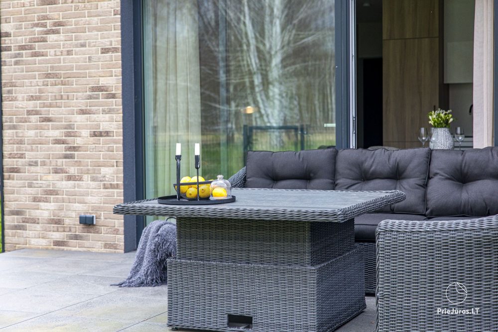 Fabula home - Monciškės - 2-Zimmer, geräumiges Cottage mit Terrasse für vier Personen im neuen J7 Beržas-Komplex mit Pools, Saunen und Grill