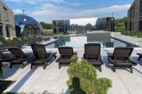 Ferienhaus in Monciskes, im Komplex J7. Beheizter Pool, Bad, Sonnenliegen