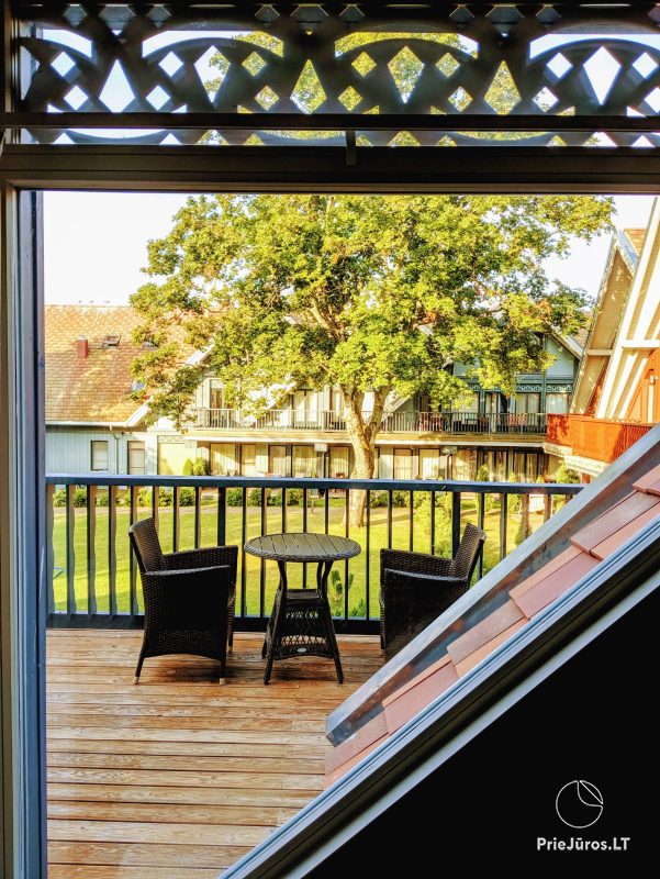 Das ganze Jahr über in Preila - 3 Zimmer Wohnung auf der Terrasse und im Garten von Marias