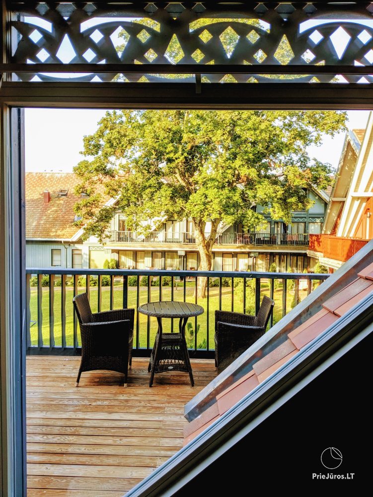 Das ganze Jahr über in Preila - 3 Zimmer Wohnung auf der Terrasse und im Garten von Marias - 1