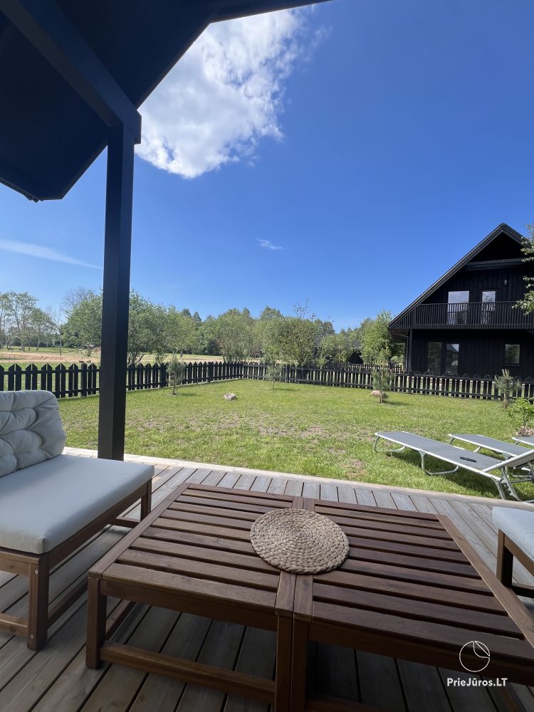 Geräumiges (80 m²) Haus mit drei Schlafzimmern in Sventoji. Für 2-3 Familien, bis zu 10 Personen
