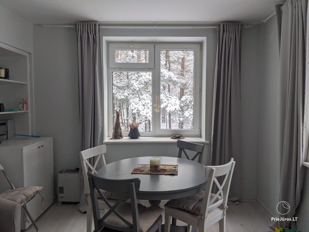 2-Zimmer-Apartments in Nida nahe dem Wald, separater Eingang, Innenhof