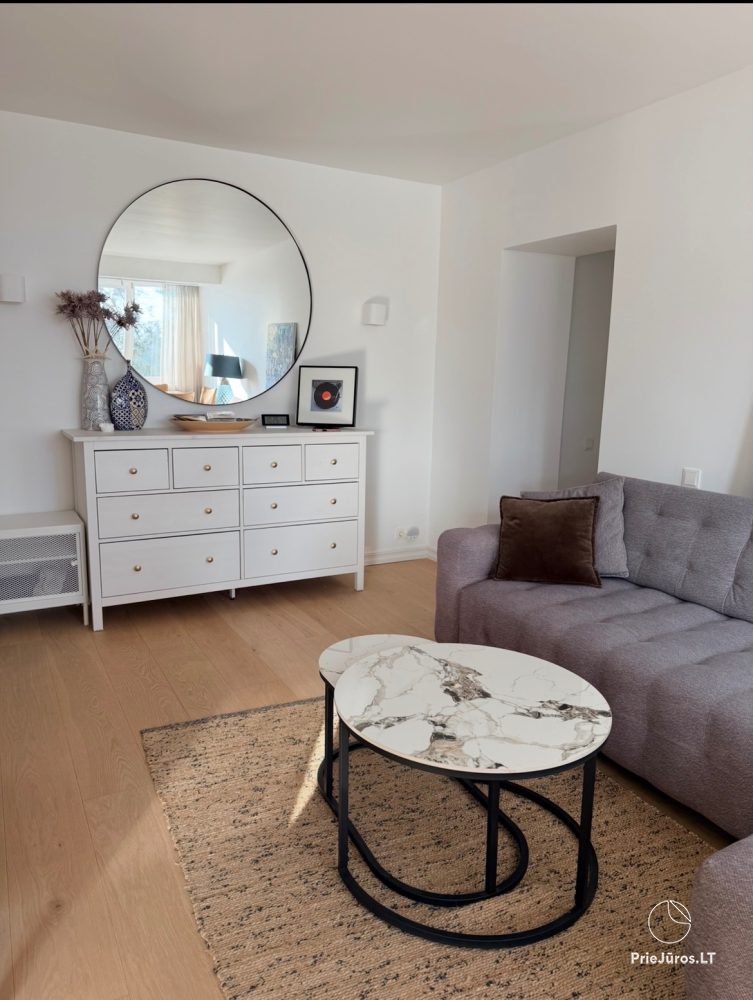 Vermietung einer hellen und geräumigen Wohnung im Zentrum von Nida