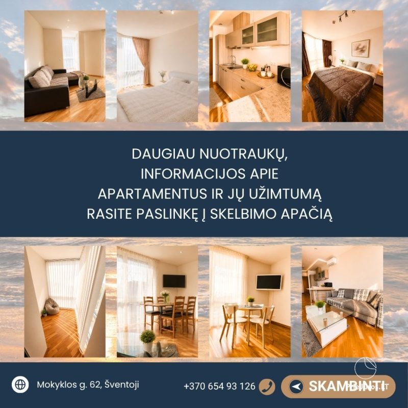 Elija Apartments, Šventoji. Nur 300 Meter bis zum Meer!