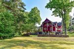 Farmstead durch den Fluss Sventoji Dalios dvarelis