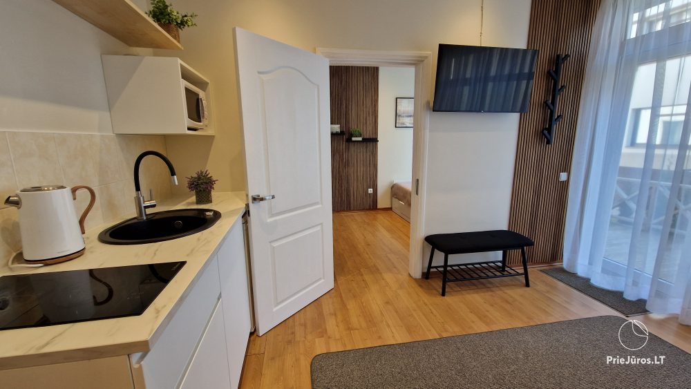 1 und 2 Zimmer Apartments in Nida. Das Erdgeschoss, 500 Meter zum Meer