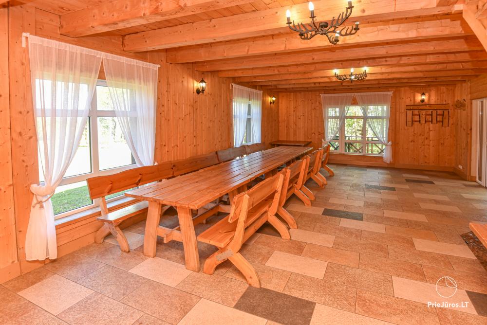 Gehöft Lazdininkų pirtis für Feste und Ferien: Haus, Bankettsaal, Sauna, Whirlpool