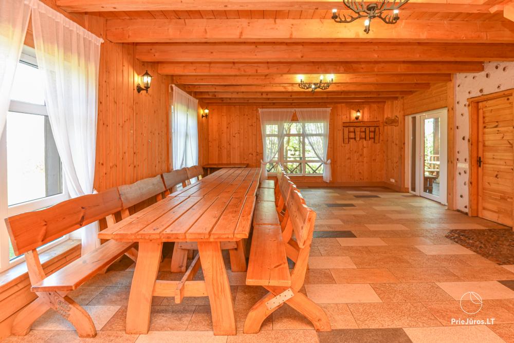 Gehöft Lazdininkų pirtis für Feste und Ferien: Haus, Bankettsaal, Sauna, Whirlpool