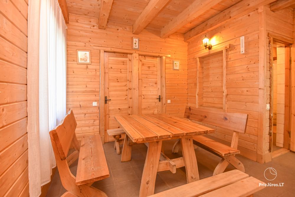 Gehöft Lazdininkų pirtis für Feste und Ferien: Haus, Bankettsaal, Sauna, Whirlpool