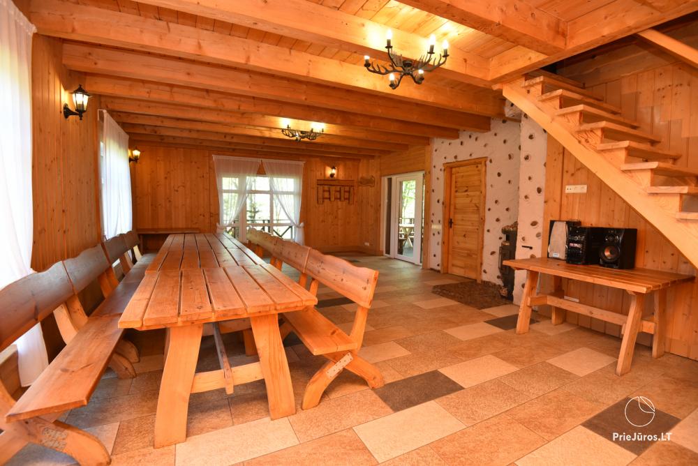 Gehöft Lazdininkų pirtis für Feste und Ferien: Haus, Bankettsaal, Sauna, Whirlpool