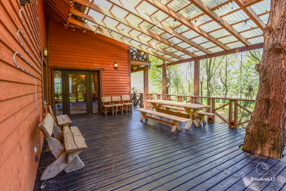 Gehöft Lazdininkų pirtis für Feste und Ferien: Haus, Bankettsaal, Sauna, Whirlpool