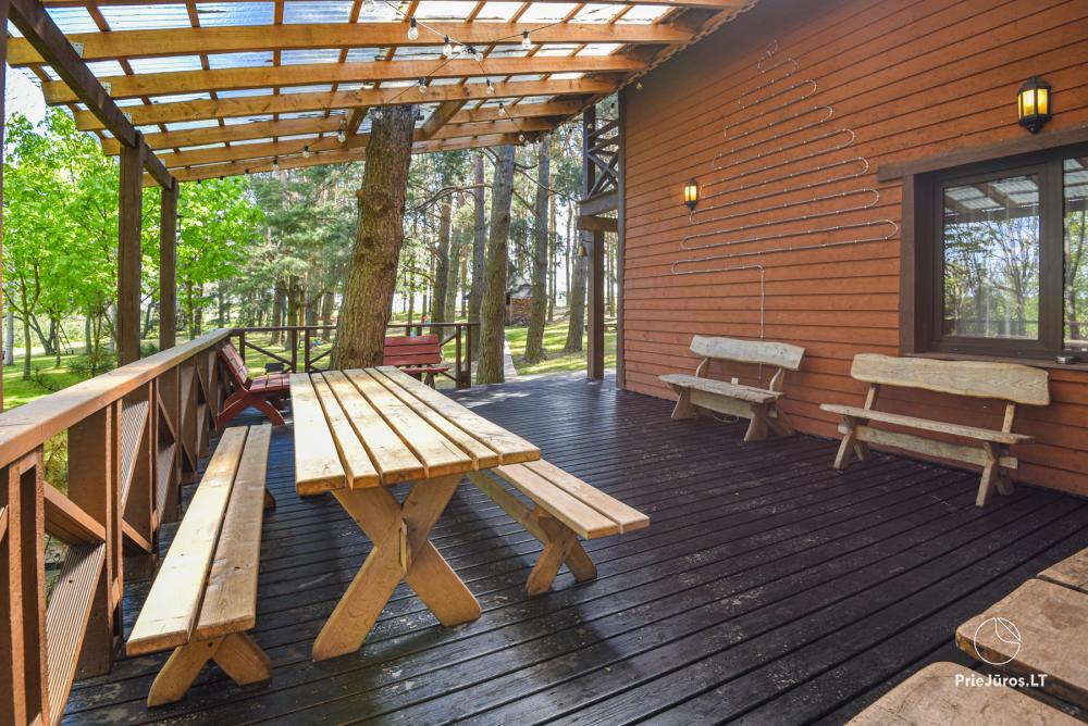 Gehöft Lazdininkų pirtis für Feste und Ferien: Haus, Bankettsaal, Sauna, Whirlpool