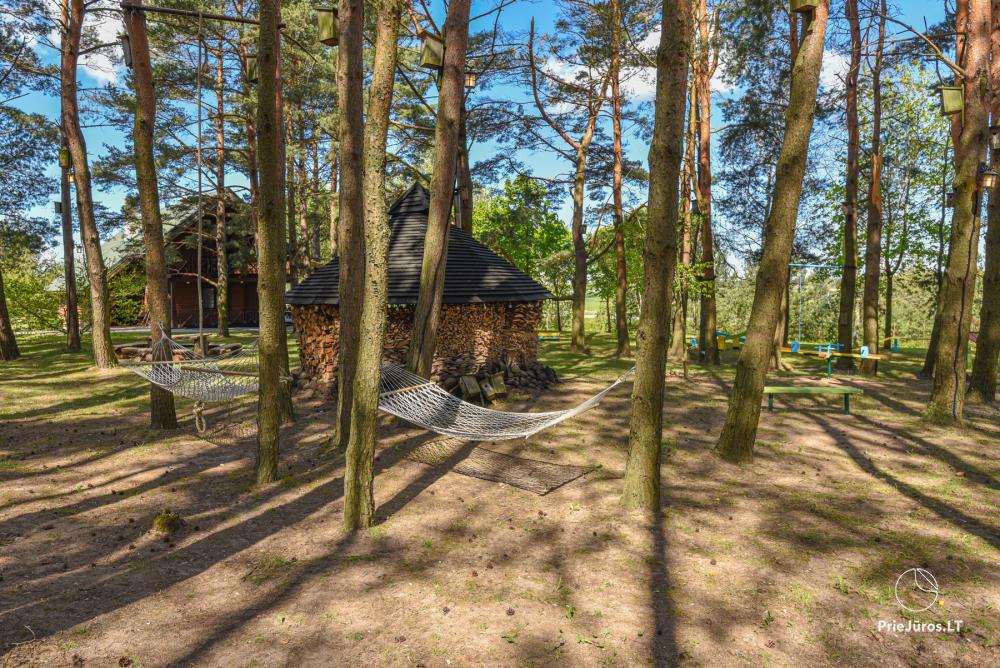 Gehöft Lazdininkų pirtis für Feste und Ferien: Haus, Bankettsaal, Sauna, Whirlpool