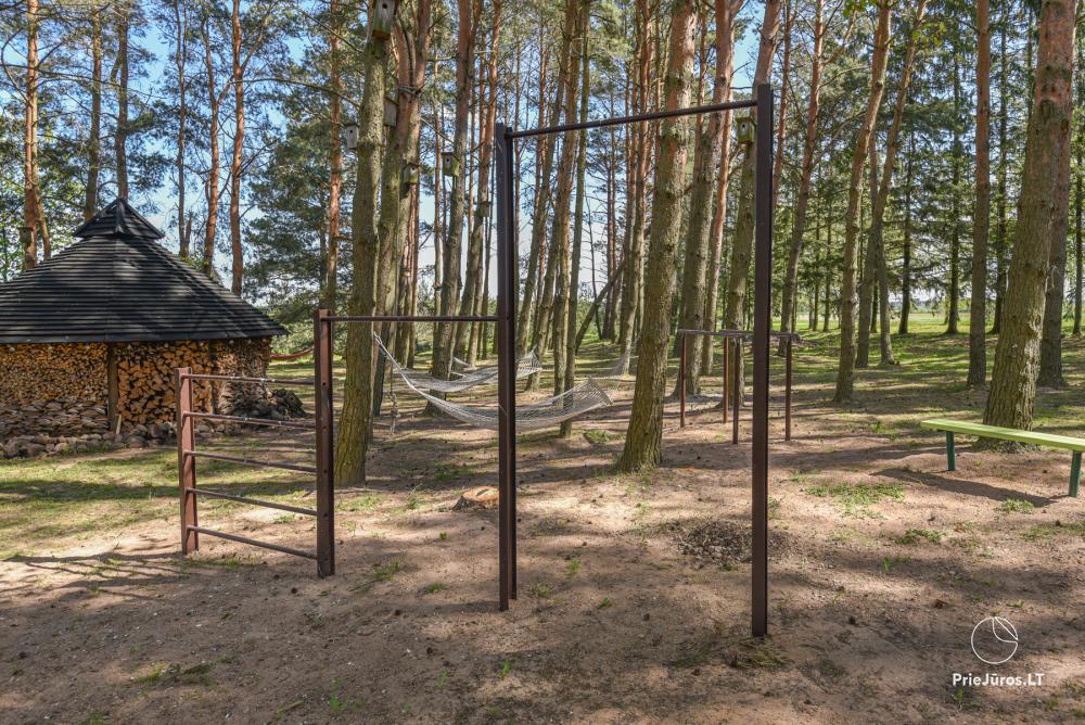 Gehöft Lazdininkų pirtis für Feste und Ferien: Haus, Bankettsaal, Sauna, Whirlpool